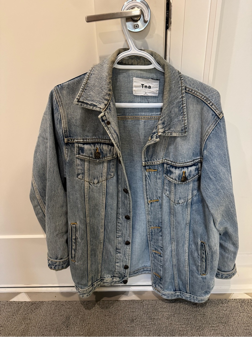 TNA Light Blue Washed Denim Jacket